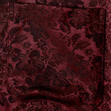 Jacquard Short-Sleeve Shirt with Floral Print
