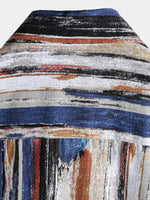 Striped Hawaiian Short-Sleeve Summer Shirt