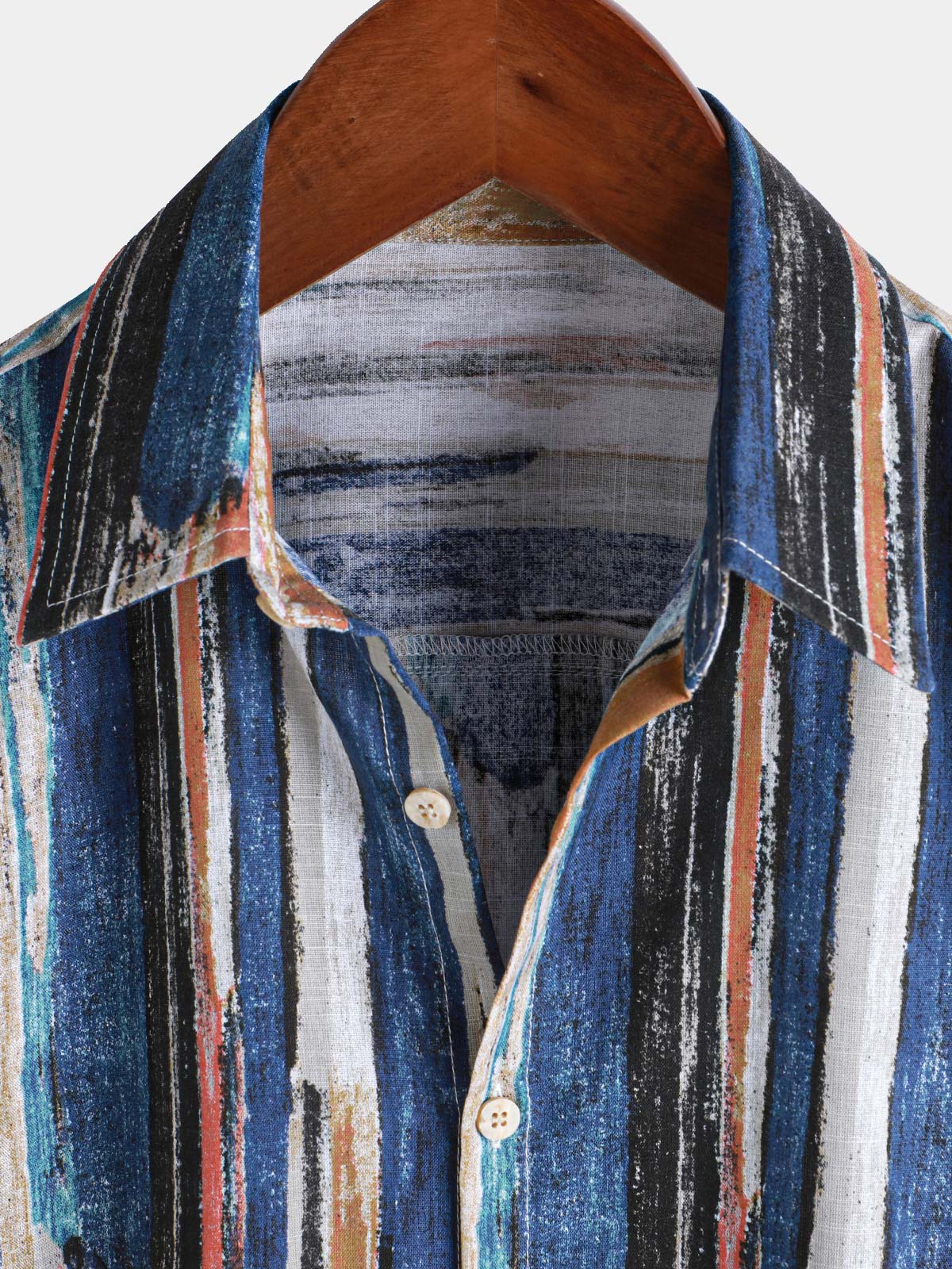 Striped Hawaiian Short-Sleeve Summer Shirt