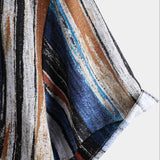 Striped Hawaiian Short-Sleeve Summer Shirt