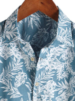 Blue Tropical Hawaiian Summer Short Sleeve Shirt