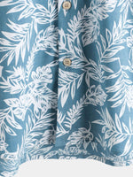Blue Tropical Hawaiian Summer Short Sleeve Shirt