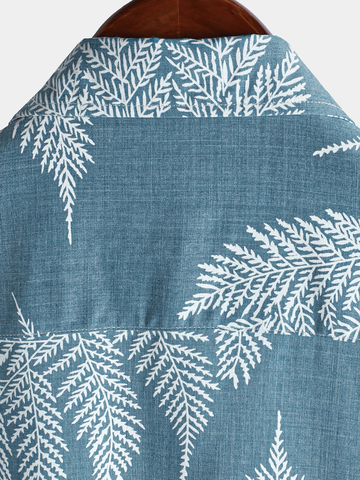 Tropical Blue Short-Sleeve Button-Up Summer Shirt