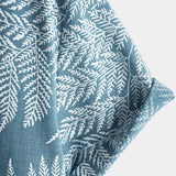 Tropical Blue Short-Sleeve Button-Up Summer Shirt