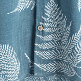 Tropical Blue Short-Sleeve Button-Up Summer Shirt