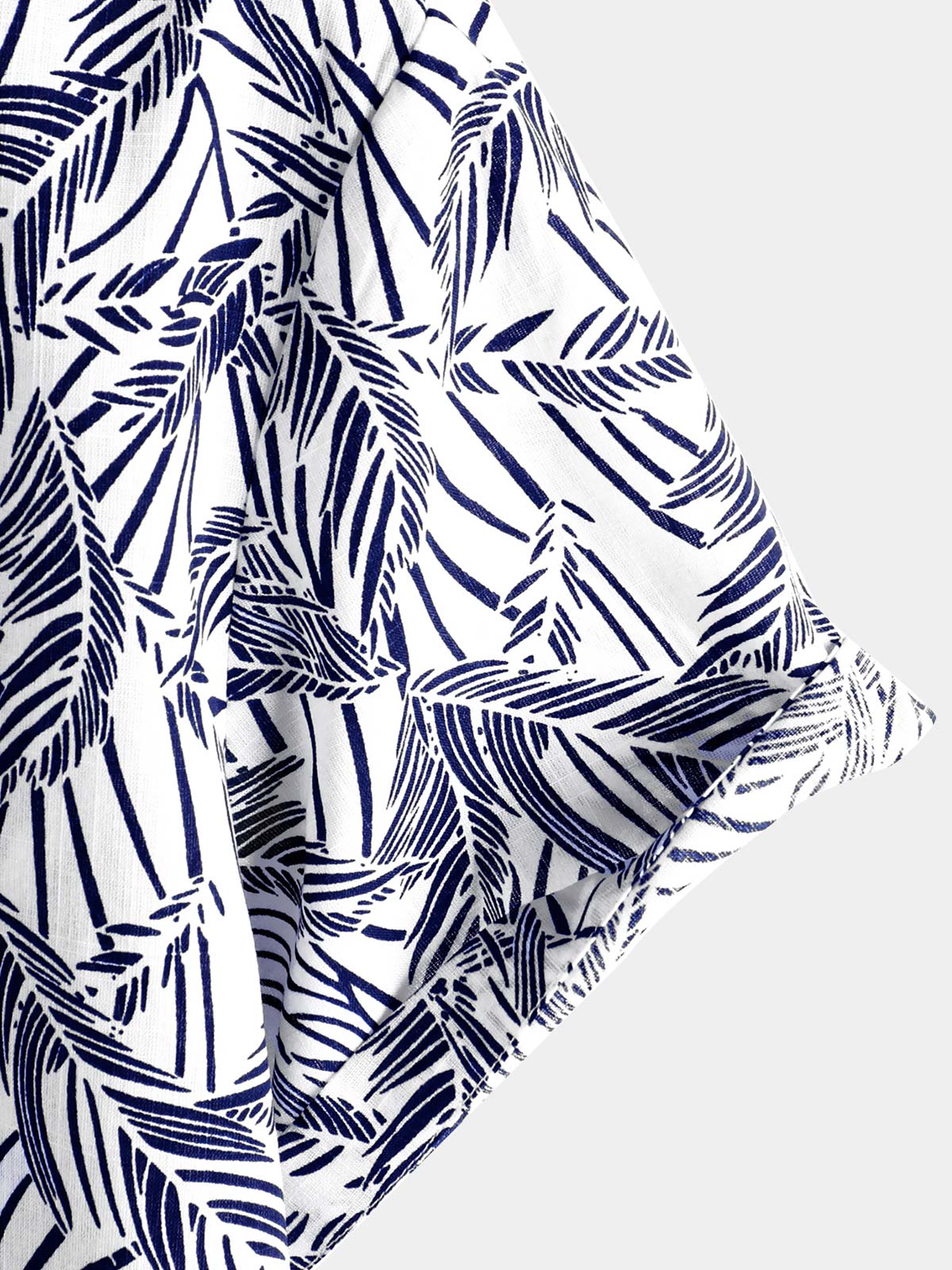 Tropical Blue Short-Sleeve Button-Up Summer Shirt