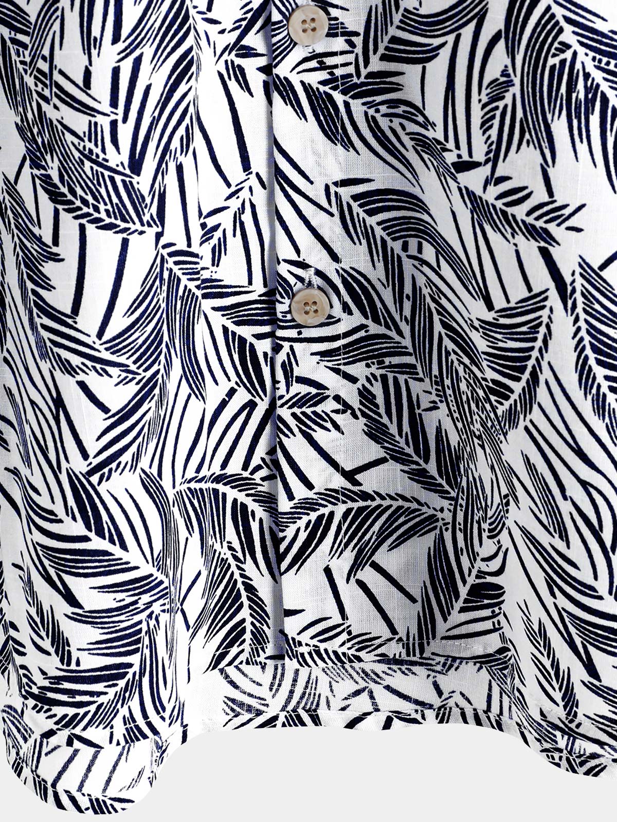 Tropical Blue Short-Sleeve Button-Up Summer Shirt