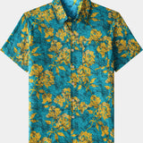 Tropical Botanical Pattern Casual Cruise Shirt