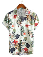 Cotton Hawaiian Shirt with Buttons for Men