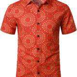 Short-Sleeve Retro Button-Up Summer Disco Vintage 70s Shirt