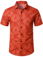 Short-Sleeve Retro Button-Up Summer Disco Vintage 70s Shirt