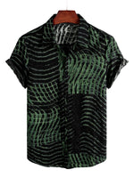 Men's Cotton Striped Short-Sleeve Shirt