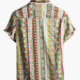 Patchwork Print Short Sleeve Shirt