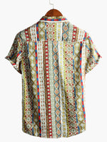 Patchwork Print Short Sleeve Shirt