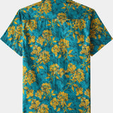 Tropical Botanical Pattern Casual Cruise Shirt