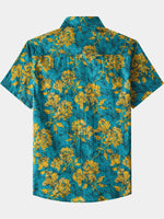Tropical Botanical Pattern Casual Cruise Shirt