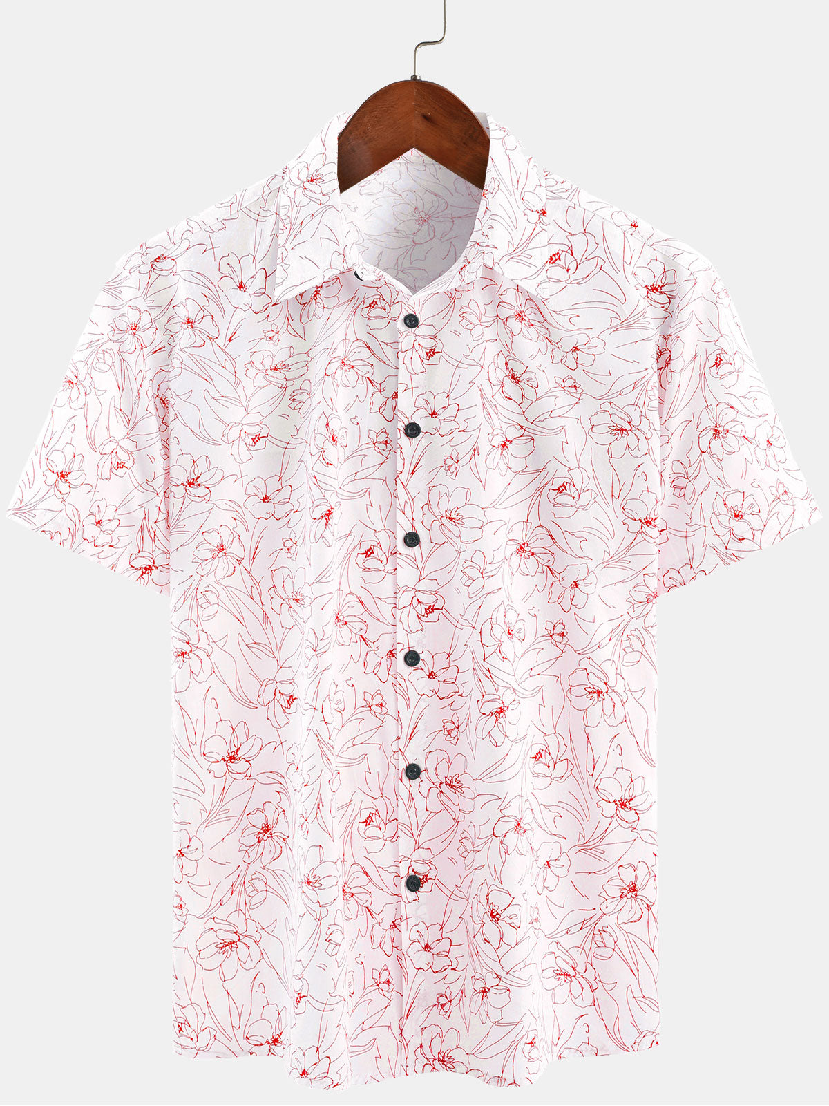 Casual Shirt, Short Sleeves, Floral Print, Summer