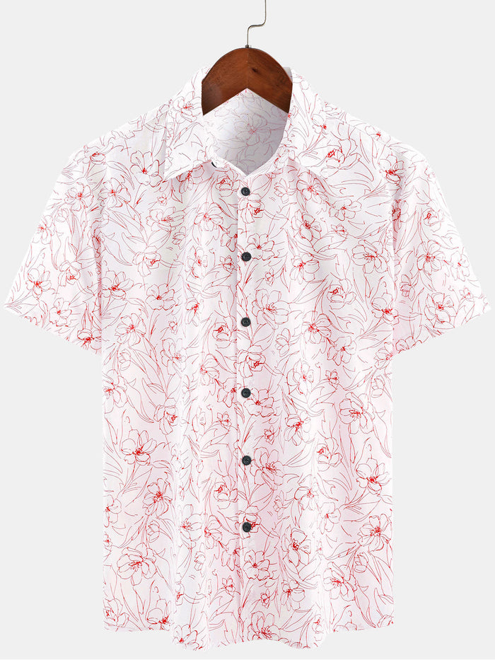 Casual Shirt, Short Sleeves, Floral Print, Summer