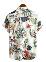 Cotton Hawaiian Shirt with Buttons for Men