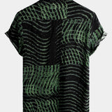Striped Print Short-Sleeve Shirt