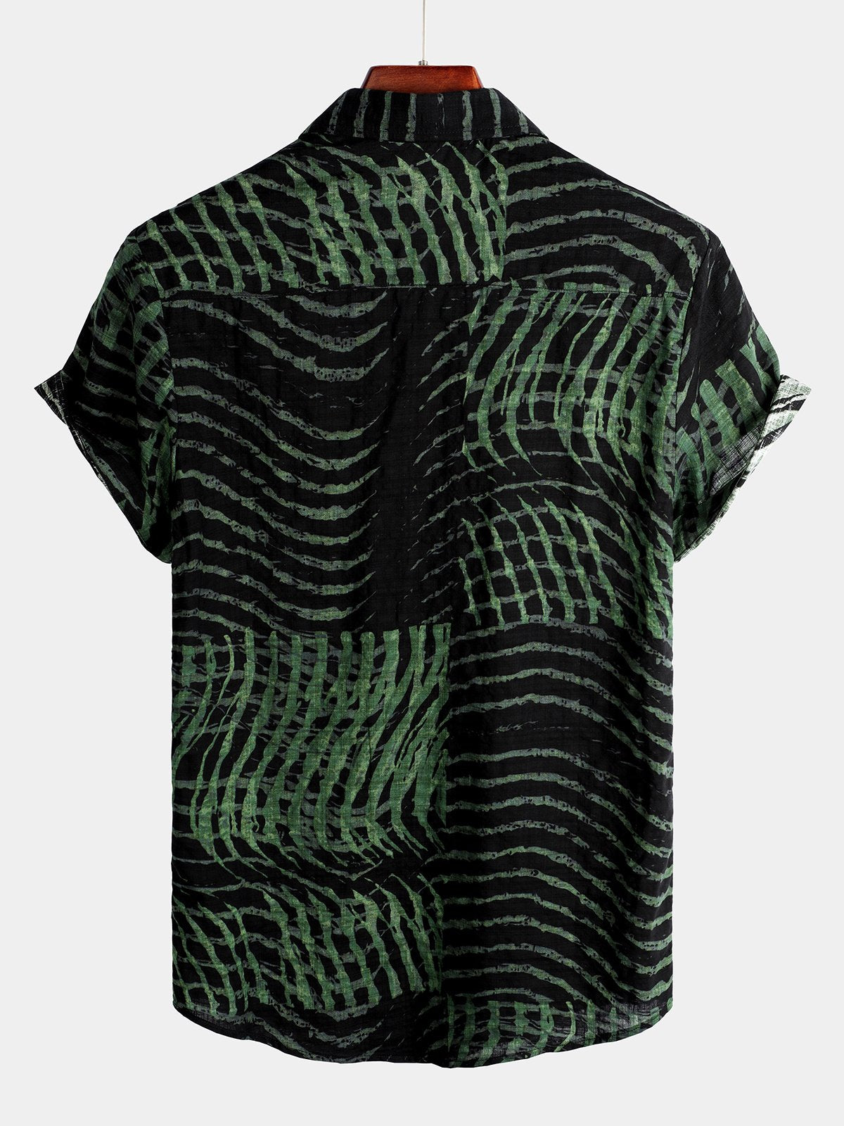 Striped Print Short-Sleeve Shirt
