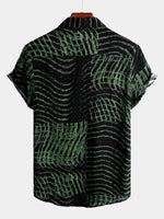 Striped Print Short-Sleeve Shirt