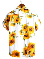 Cotton Short Sleeve Shirt for Men with Sunflower Pocket