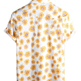 Men's Yellow Hawaiian Short Sleeve Shirt