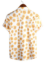Men's Yellow Hawaiian Short Sleeve Shirt
