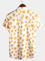 Tropical Hawaiian Flower Shirt with Daisy Print