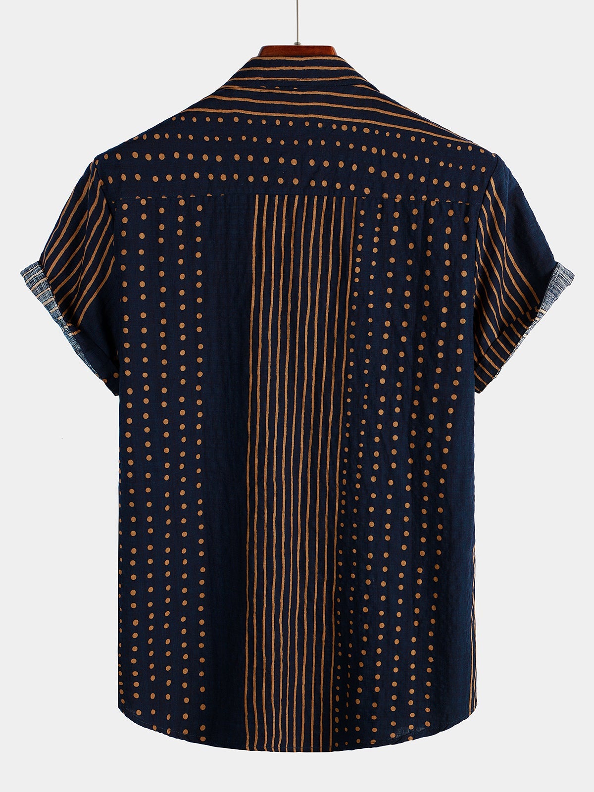 Summer Navy Striped Short Sleeve Shirt
