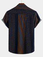 Summer Navy Striped Short Sleeve Shirt