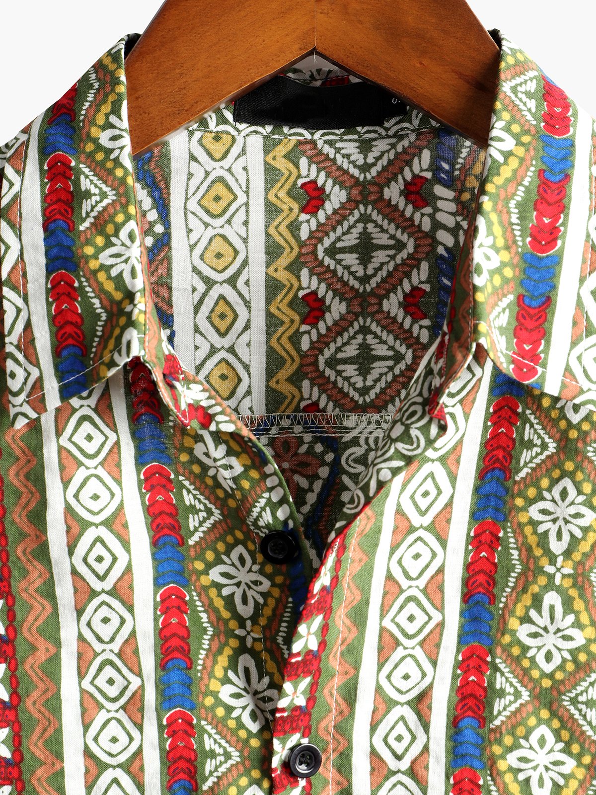 Patchwork Print Short Sleeve Shirt