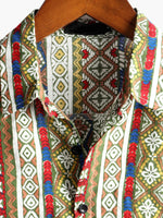 Patchwork Print Short Sleeve Shirt