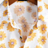 Tropical Hawaiian Flower Shirt with Daisy Print