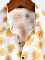 Tropical Hawaiian Flower Shirt with Daisy Print