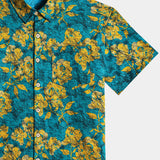 Tropical Botanical Pattern Casual Cruise Shirt
