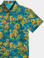 Tropical Botanical Pattern Casual Cruise Shirt
