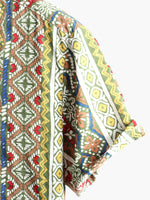 Retro Cotton Boho Shirt with Short Sleeves for Men