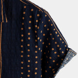 Summer Navy Striped Short Sleeve Shirt