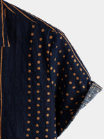 Summer Navy Striped Short Sleeve Shirt