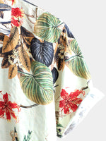 Cotton Hawaiian Shirt with Buttons for Men