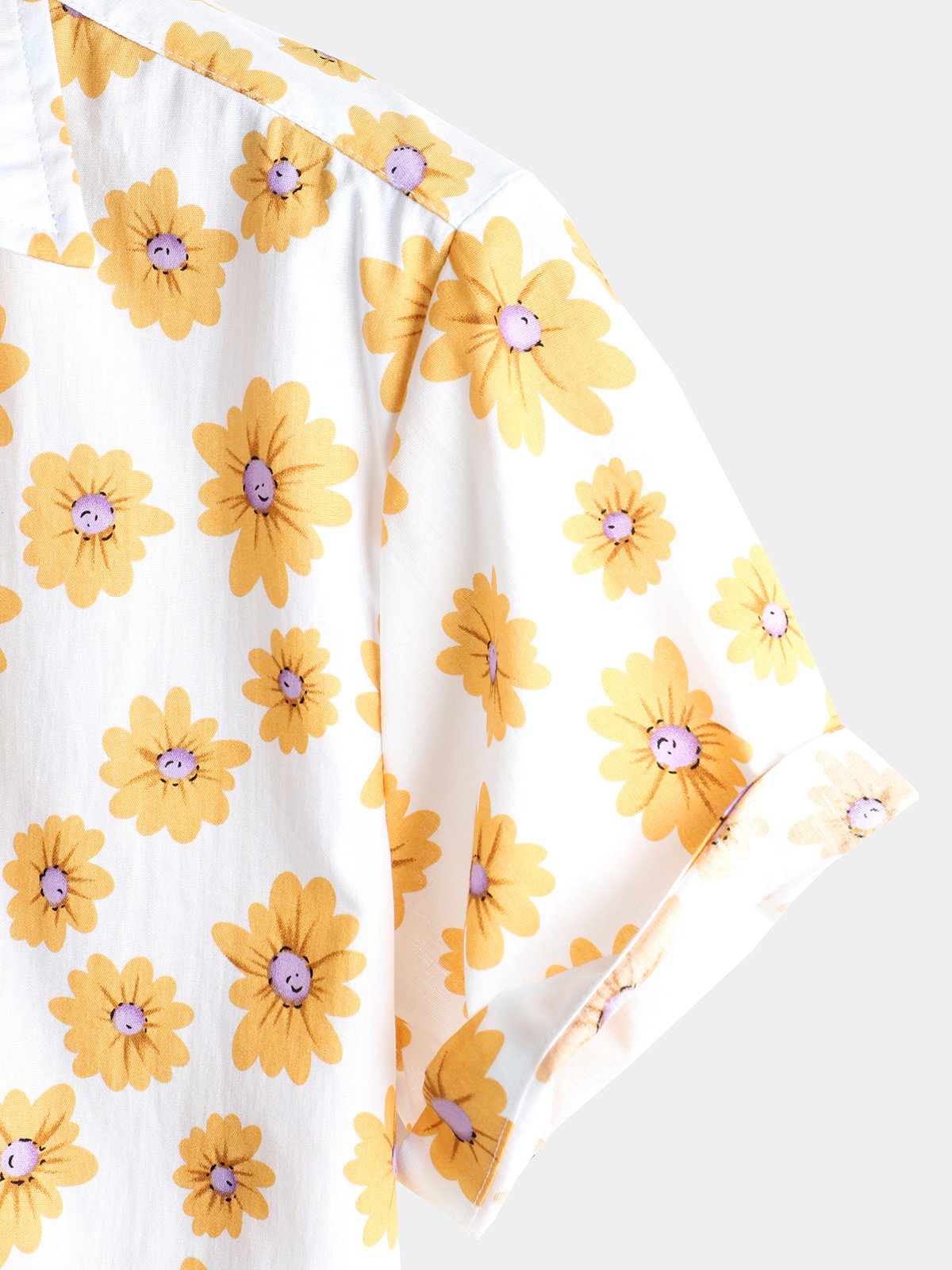 Tropical Hawaiian Flower Shirt with Daisy Print