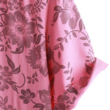 Men's Hawaiian-Style Short-Sleeve Shirt with Pink Flowers