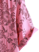 Men's Hawaiian-Style Short-Sleeve Shirt with Pink Flowers