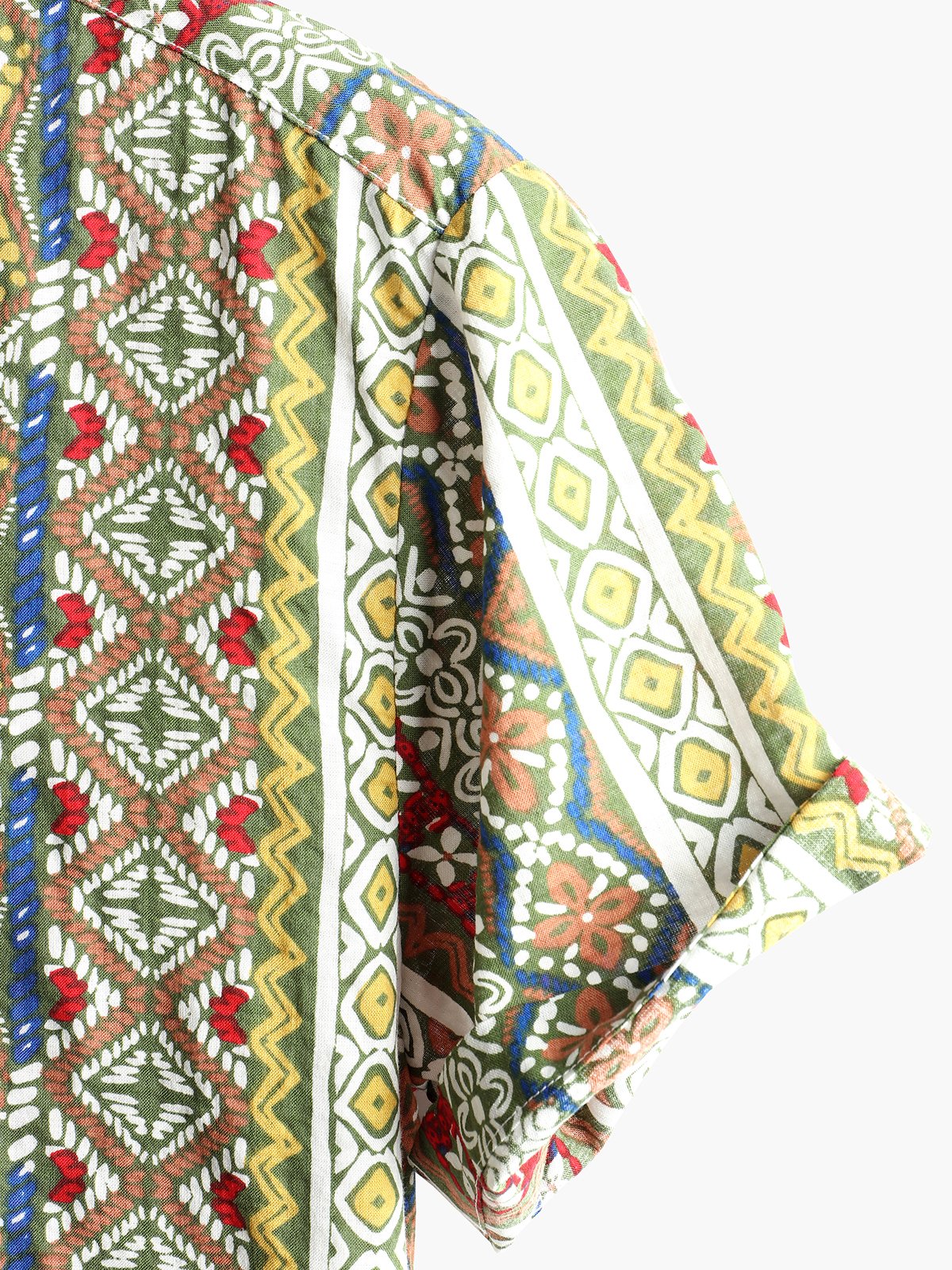 Patchwork Print Short Sleeve Shirt