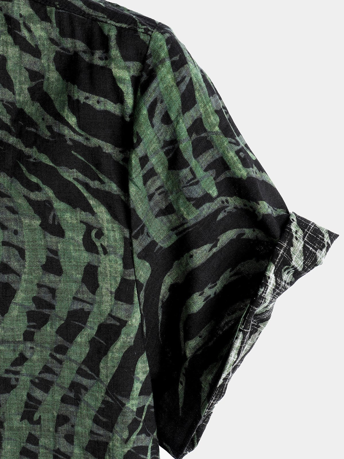 Striped Print Short-Sleeve Shirt