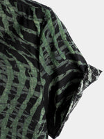 Striped Print Short-Sleeve Shirt