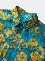 Tropical Botanical Pattern Casual Cruise Shirt