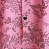Men's Hawaiian-Style Short-Sleeve Shirt with Pink Flowers